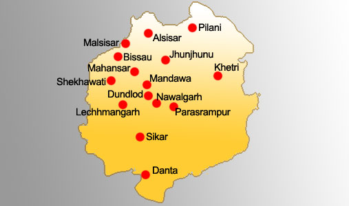 Rajasthan - Shekhawati Circuit  Map